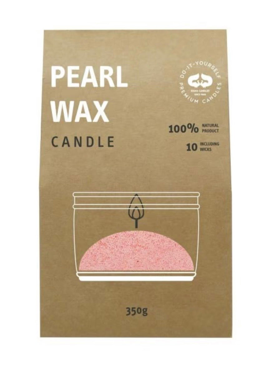 Pērļu vaska beramā svece “Pearl Wax” – rozā Diana Sveces