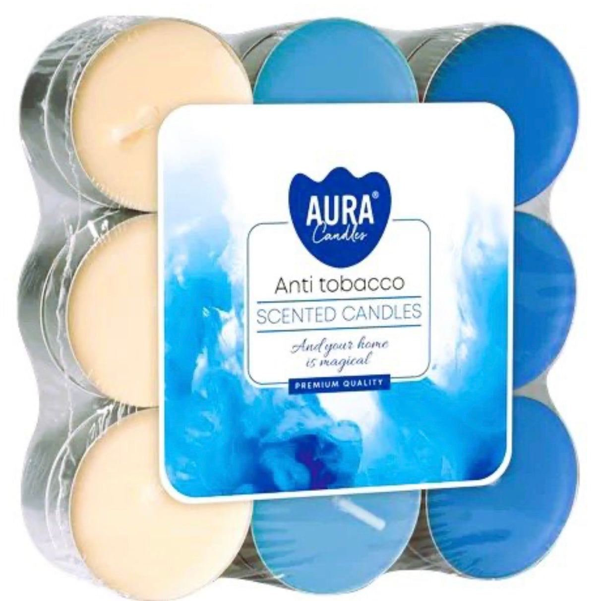 Aromātiskās tējas sveces “Anti tobacco” 18 gab., 4 h
