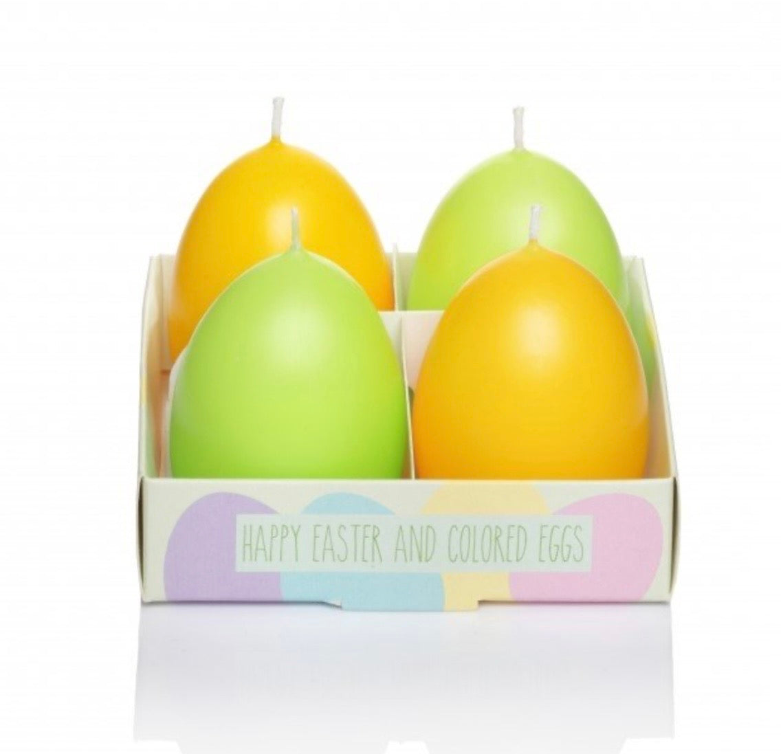 Svece Lieldienu olas 45×60 mm 4 gab krāsainas, 8h