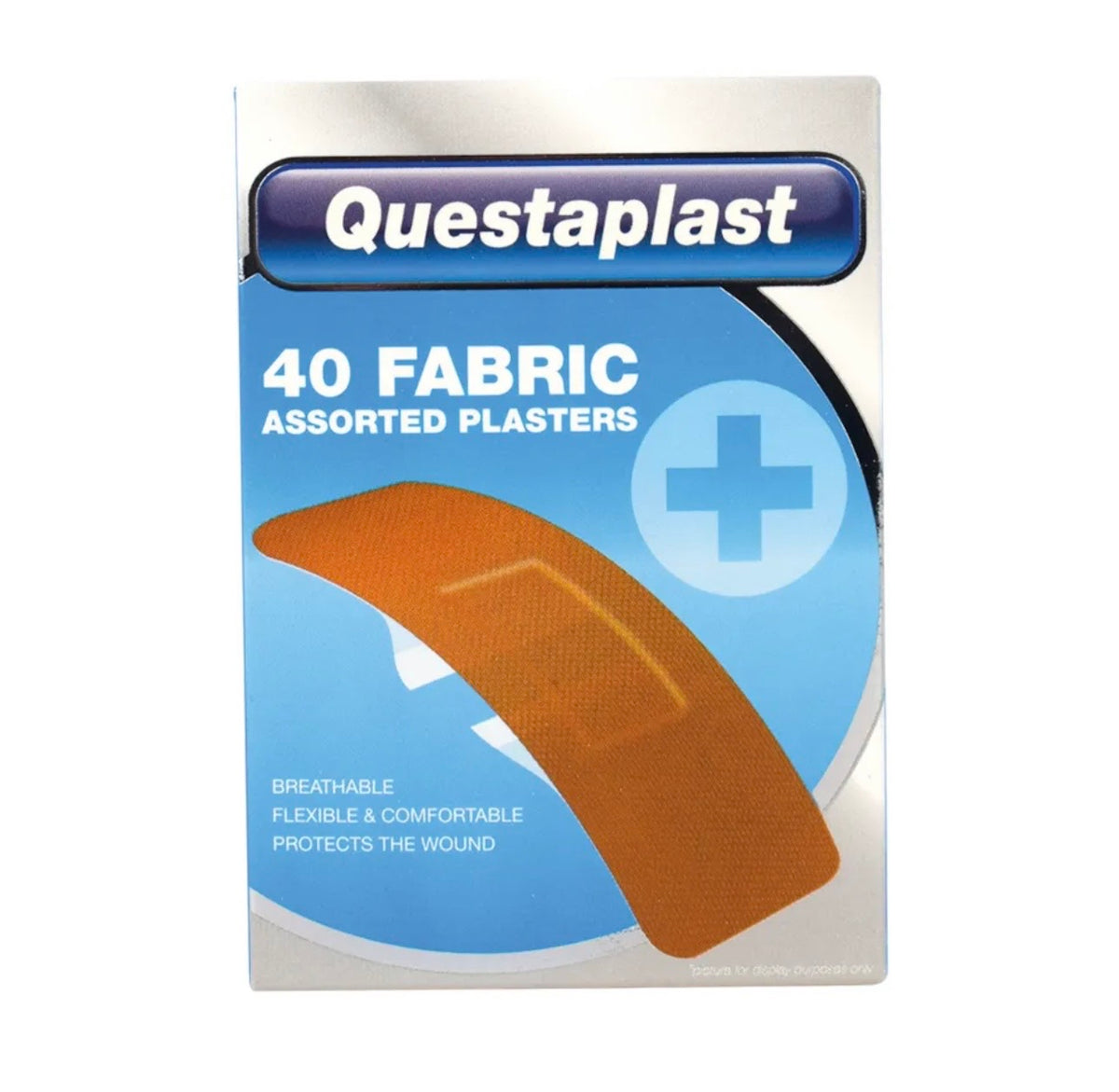 Questaplast 40 auduma plāksteri dažādos izmēros