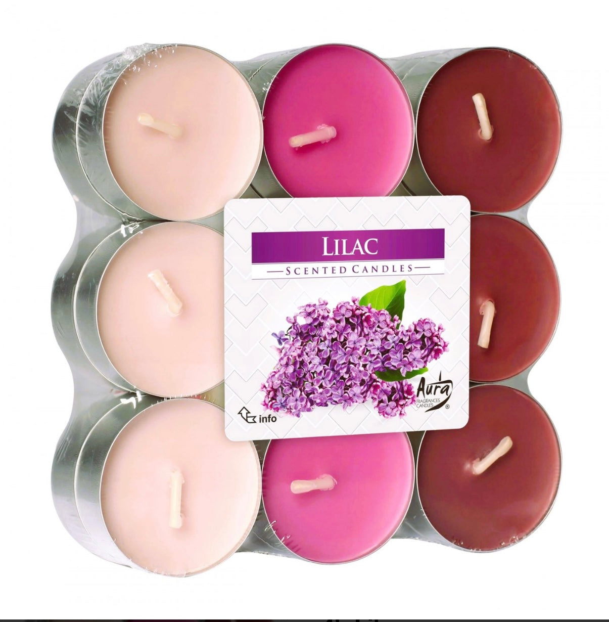 Aromātiskās tējas sveces “Lilac” 18 gab., 4 h