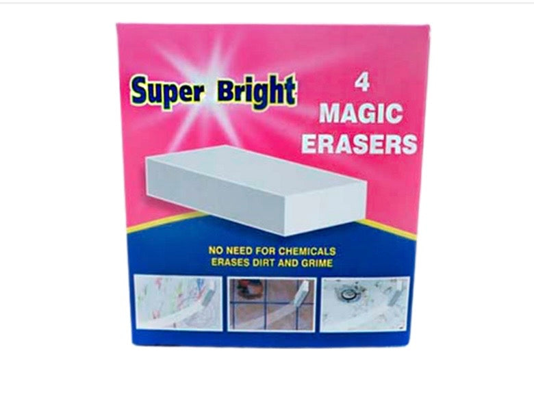 Super Bright 4 Magical Erasers – maģiskie tīrīšanas sūkļi (4 gab.)