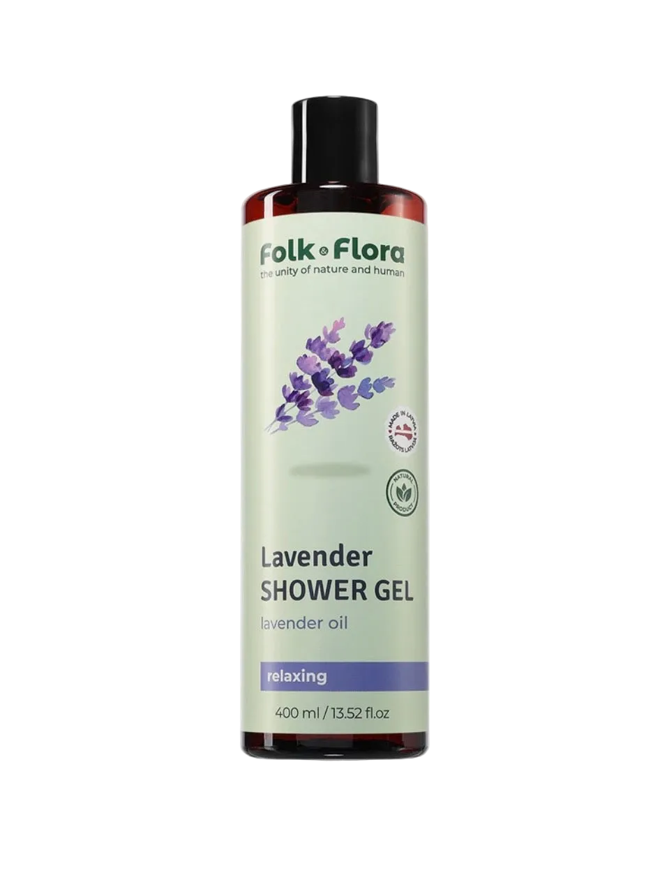 Folk Flora Lavandas relaksējoša dušas želeja, 400 ml