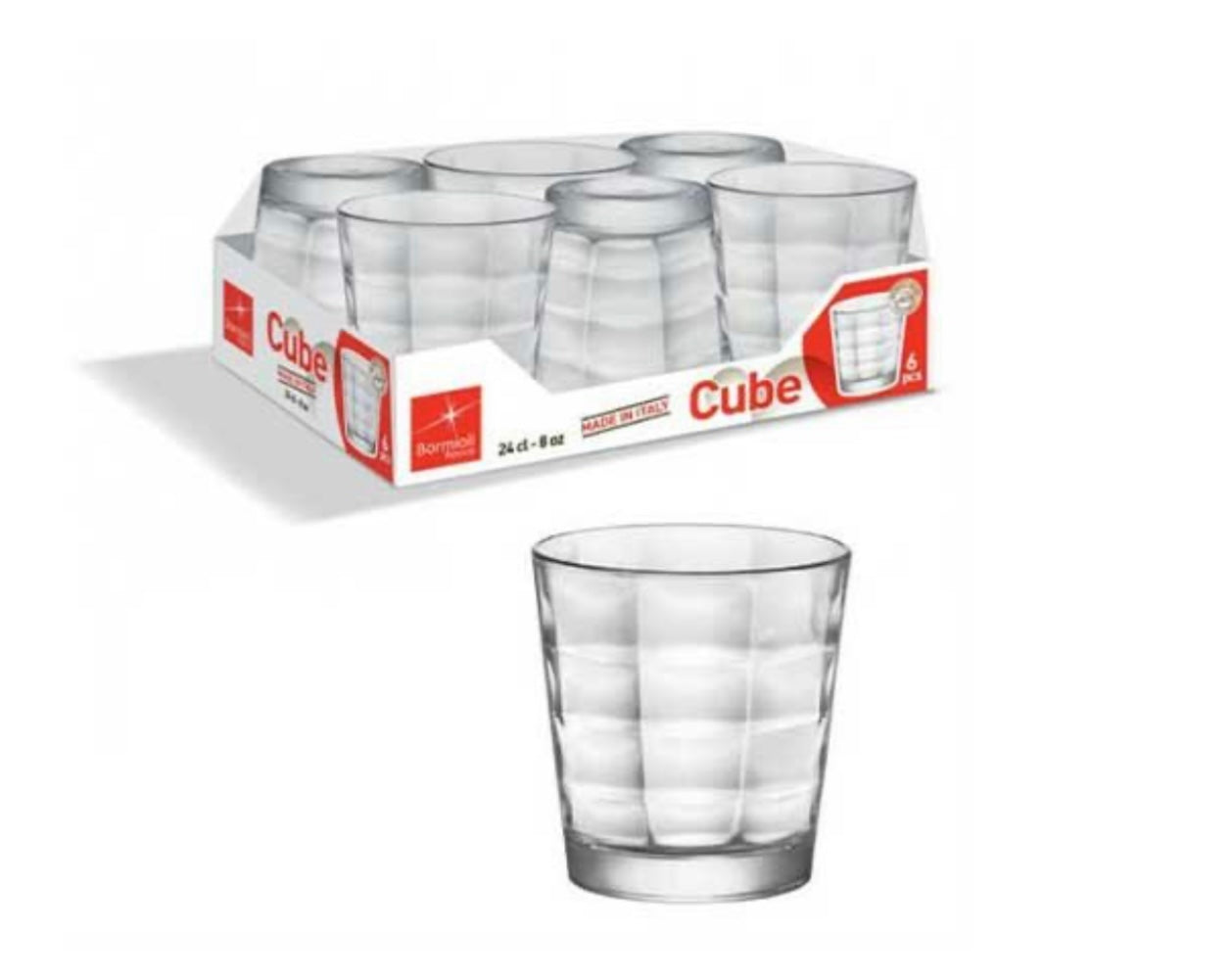 Stikla glāzes 240ml 6 gab