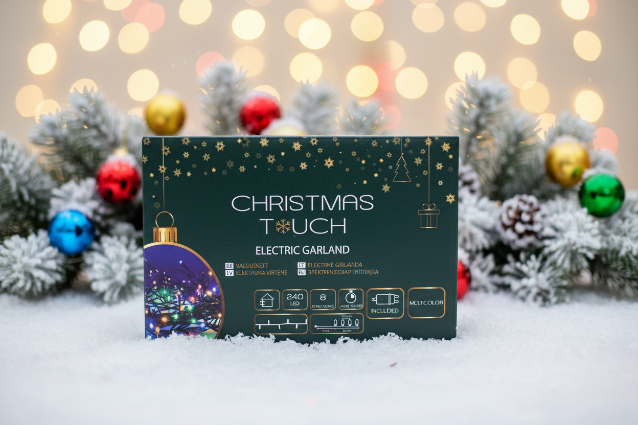 Ziemassvētku elektriskās lampiņas 240LED 23m CHRISTMAS TOUCH IP44