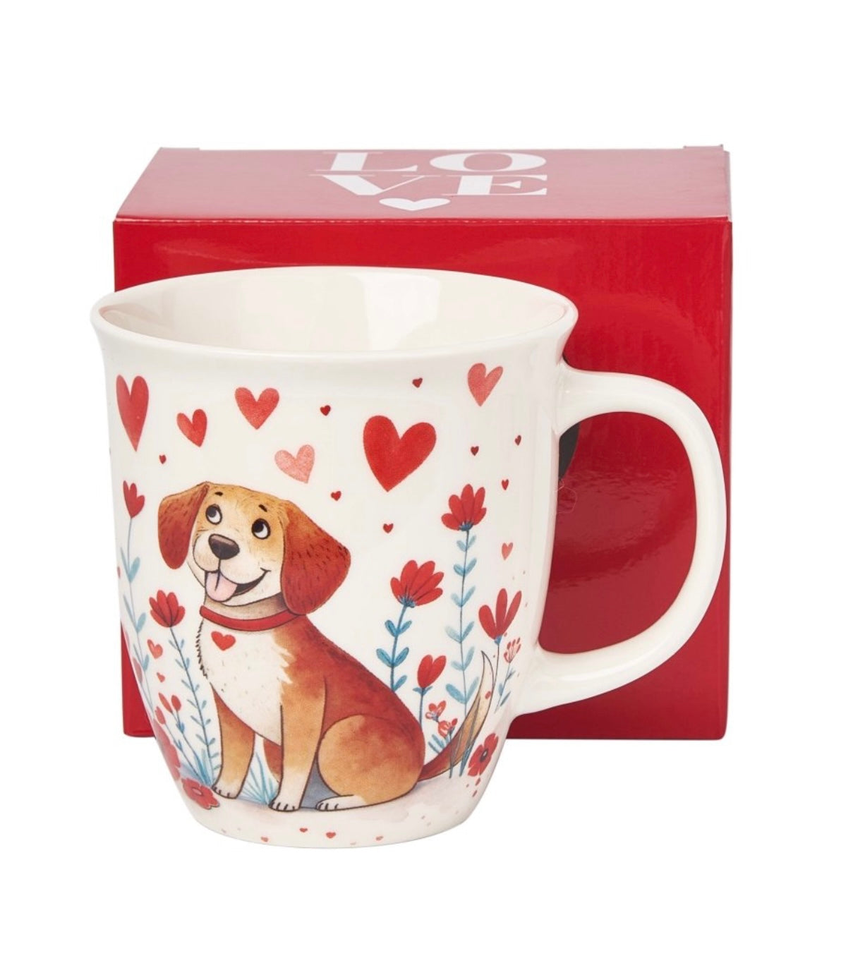 Krūze Suns ar sirsniņām- Valentīndienas dāvana, 650 ml