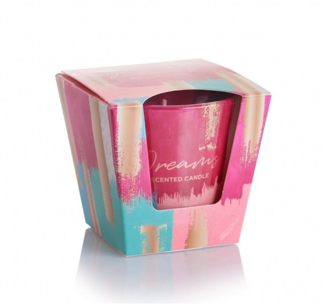 Svece stikla traukā ar aromātu “Dreams” 115 g, 30 h