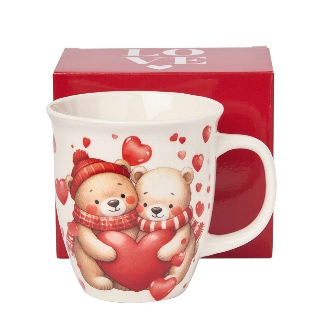 Krūze Lācīši ar sirsniņām-Valentīndienas dāvana, 650 ml