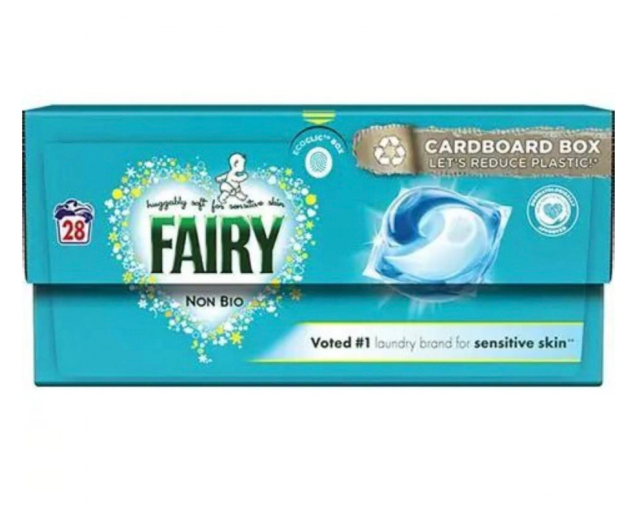 Fairy Non Bio veļas mazgāšanas kapsulas jutīgai ādai, 28 gab