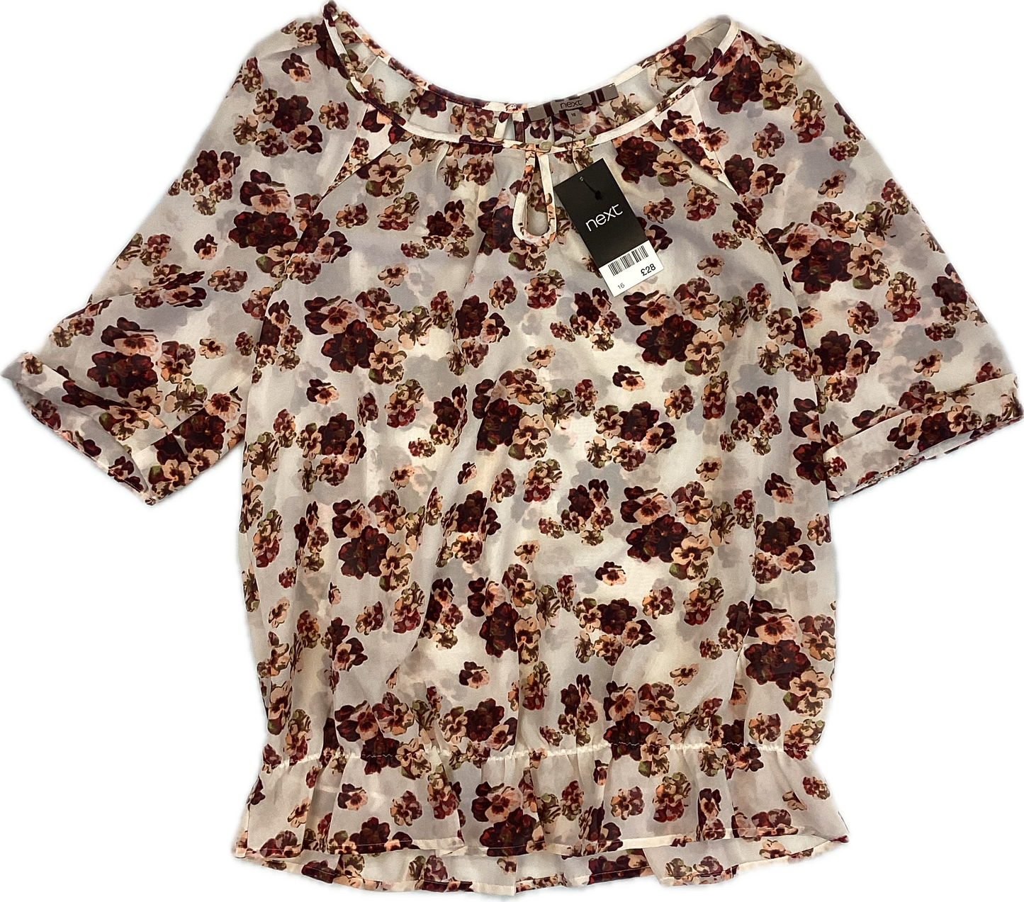 Sieviešu blūze ar ziediem - Next - UK 16