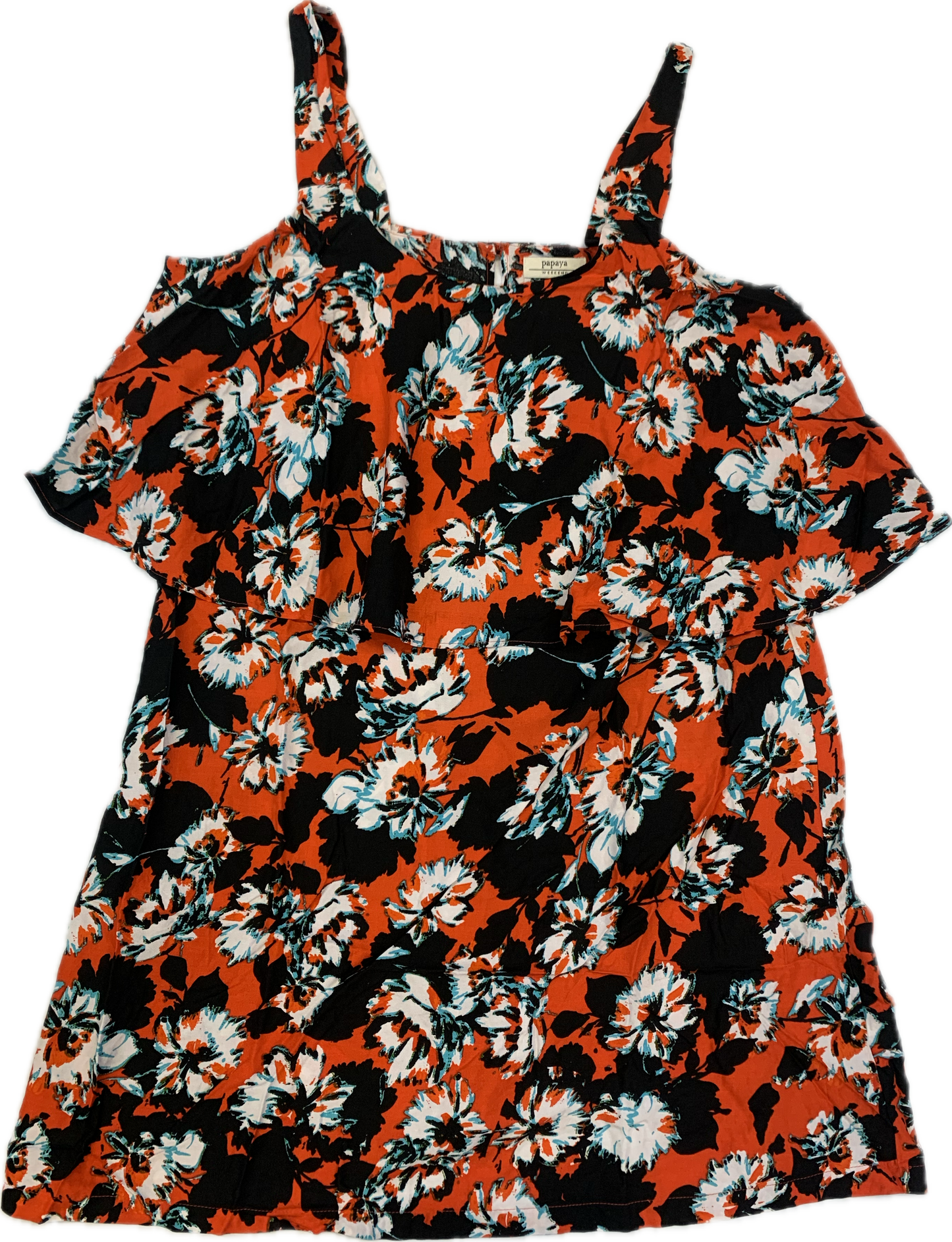 Sieviešu kleita ar ziediem - Papaya - UK 18