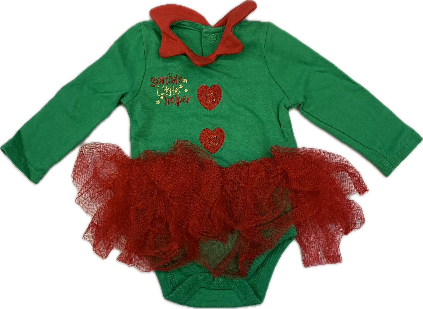 Meiteņu ziemassvētku bodijs - George - 6 - 9 mēneši