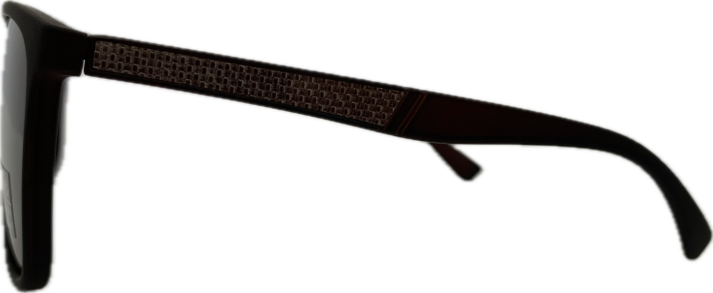 Vīriešu saulesbrilles - Square - UV 400 - Cat.3 - Polarizētas - 56 - 18 - 139 - Brūna