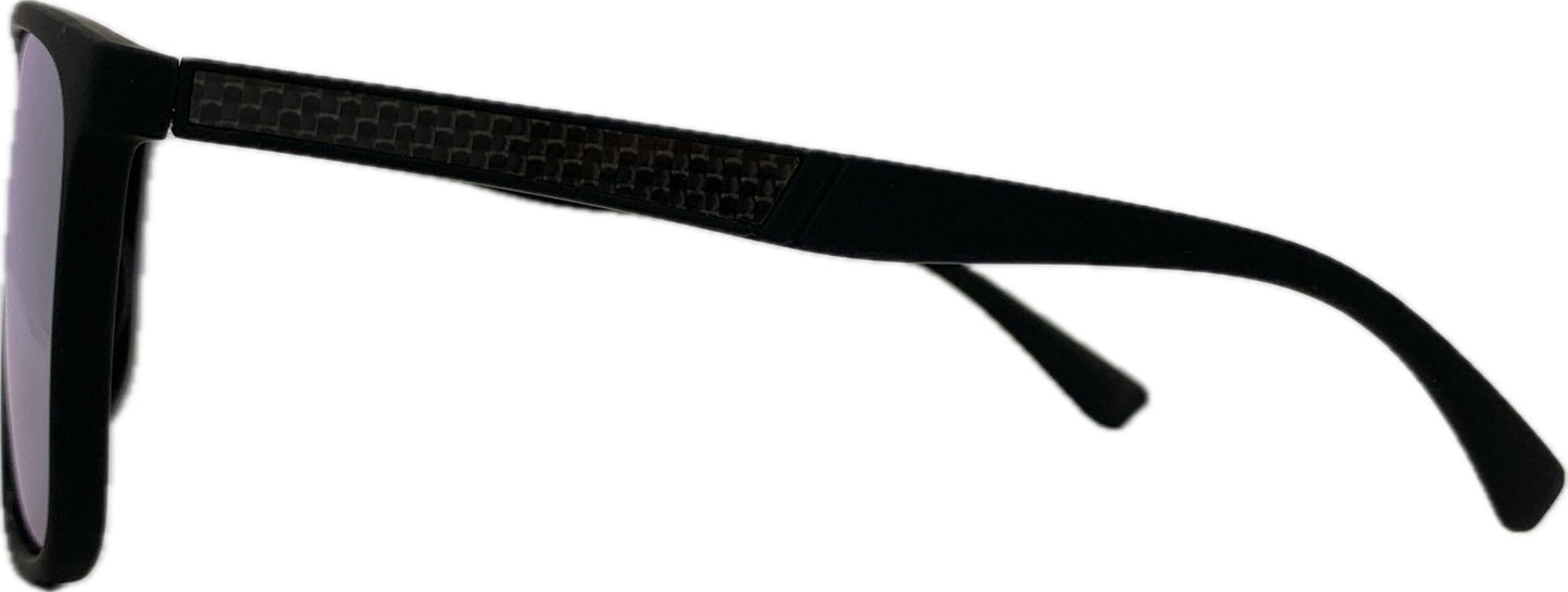 Vīriešu saulesbrilles - Square - UW 400 - Cat.3 - Polarizētas - 56 - 18 - 139 - Melna matēta