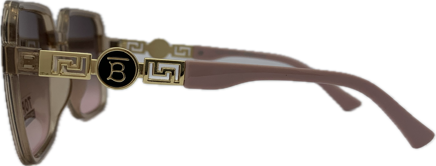 Sieviešu saulesbrilles - TOP - Square - Cat.3 - UV 400 - 56 - 20 - 137 - Rozā