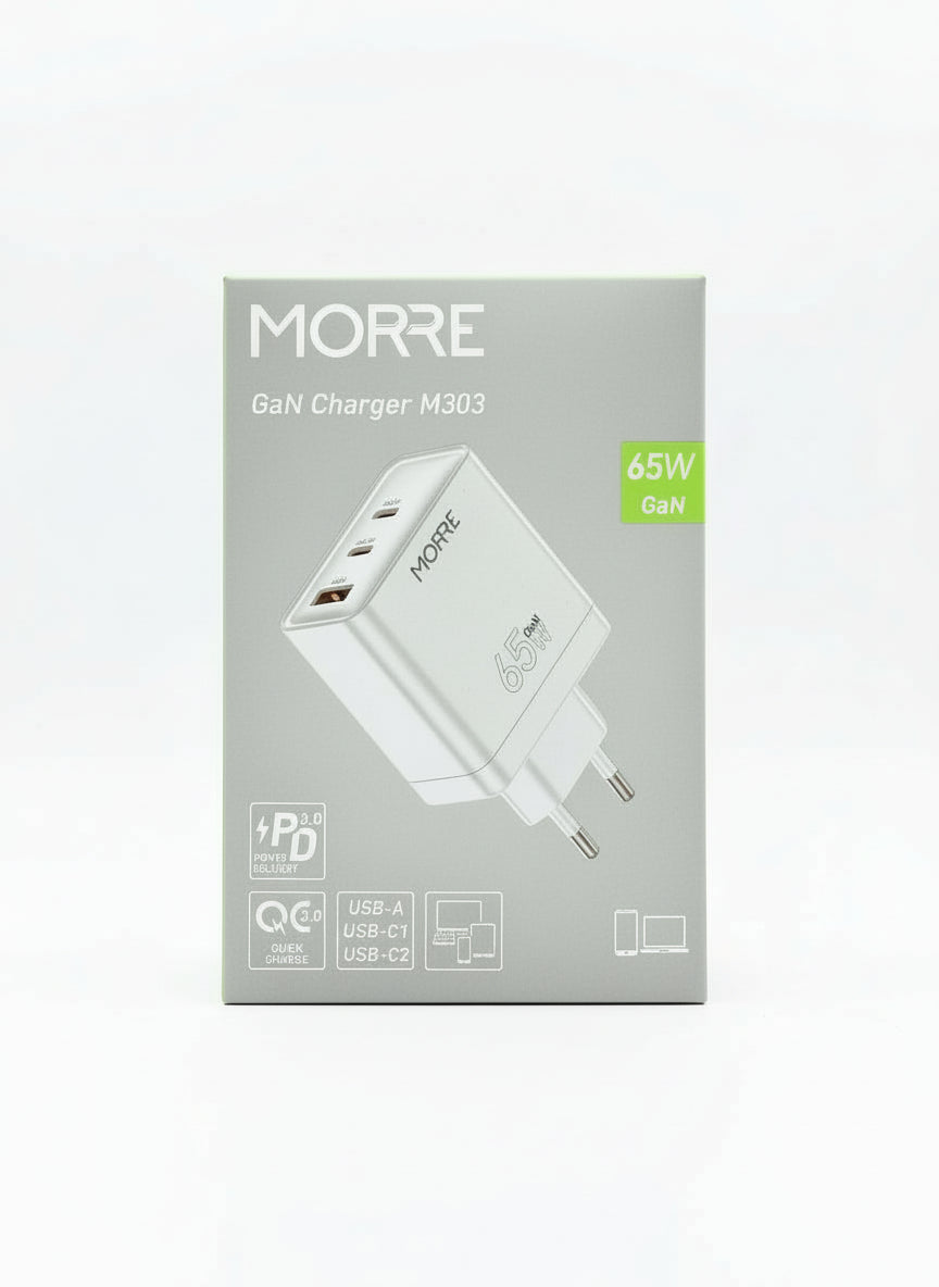 MORRE GaN M303 lādētājs 65W