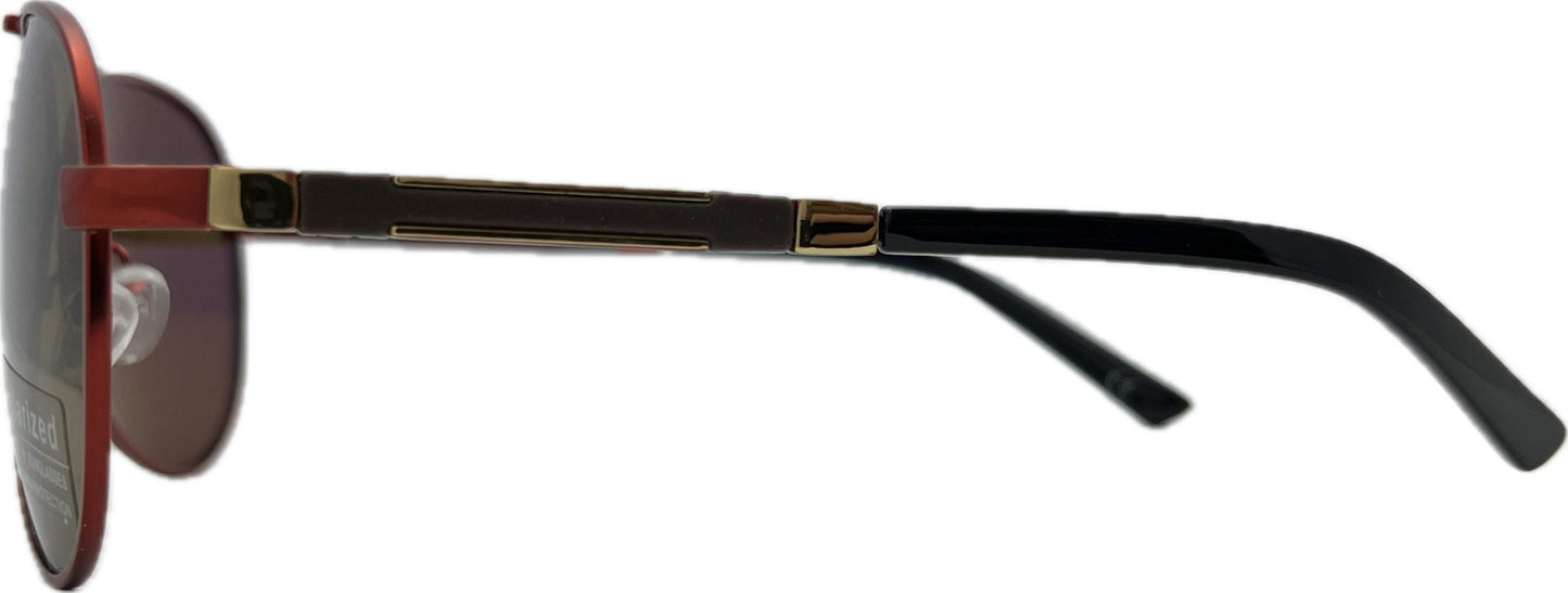 Vīriešu saulesbrilles - Polarizētas - UV 400 - 60 - 14 - 138 - Sarkana