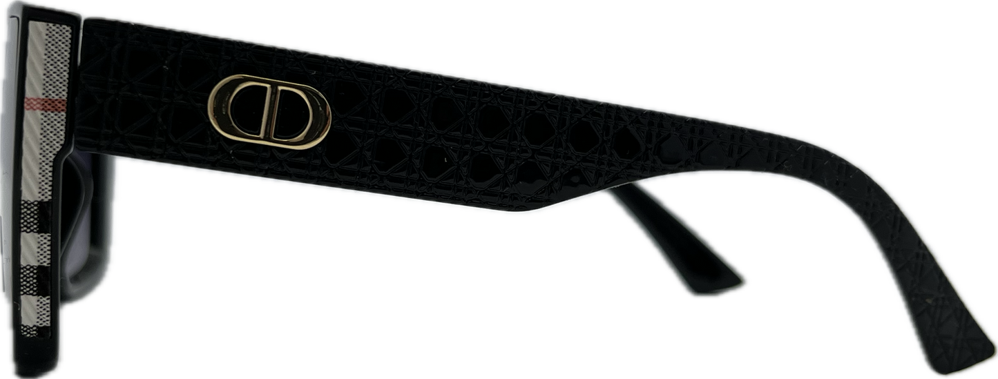 Sieviešu saulesbrilles - TOP - Square - Cat.3 - UV 400 - 62 - 15 - 143 - Melna