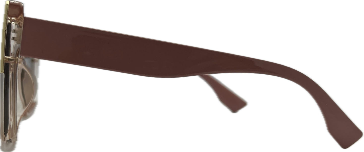 Sieviešu saulesbrilles - Cat Eye - Cat.3 UV 400 - TOP - 56 - 18 - 143 - Rozā