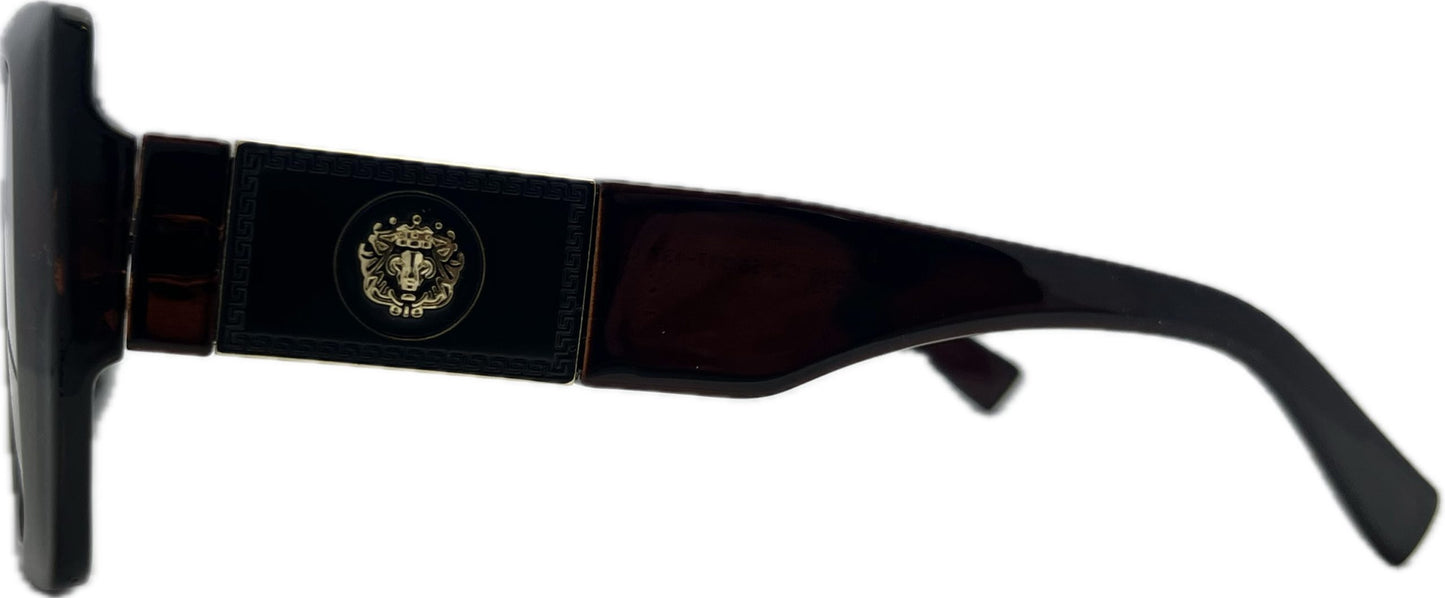 Sieviešu saulesbrilles - Square - Cat.3 UV 400 - TOP - 56 - 17 - 137 - Brūna