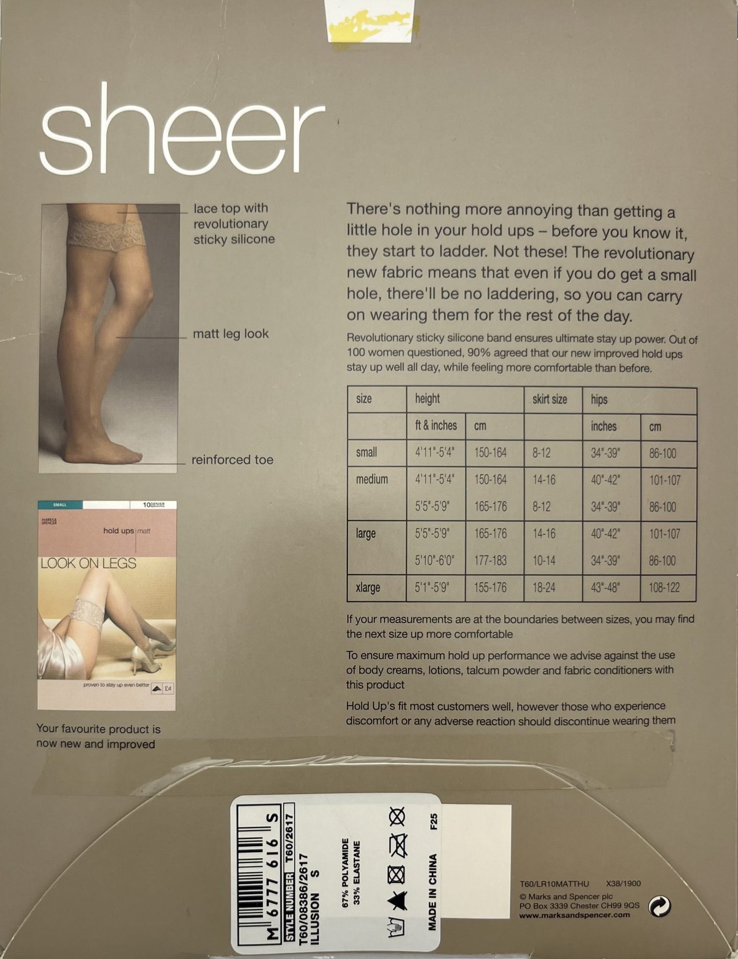 Sieviešu garās zeķes - Marks & Spencer - S - 10 ден.