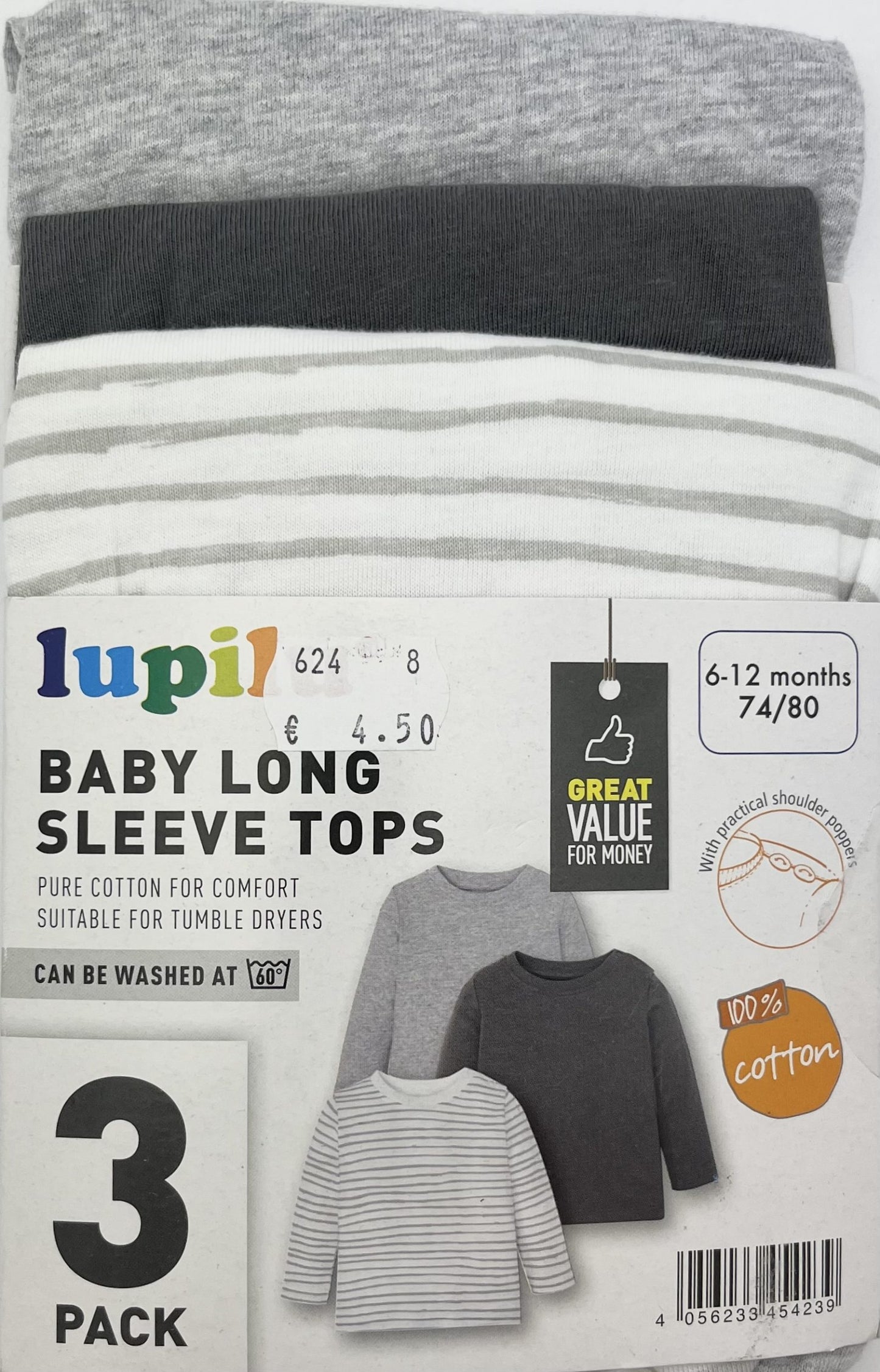 Bērnu džemperi - Lupilu - 6-12 mēn. - Komplekts - 3 gb.