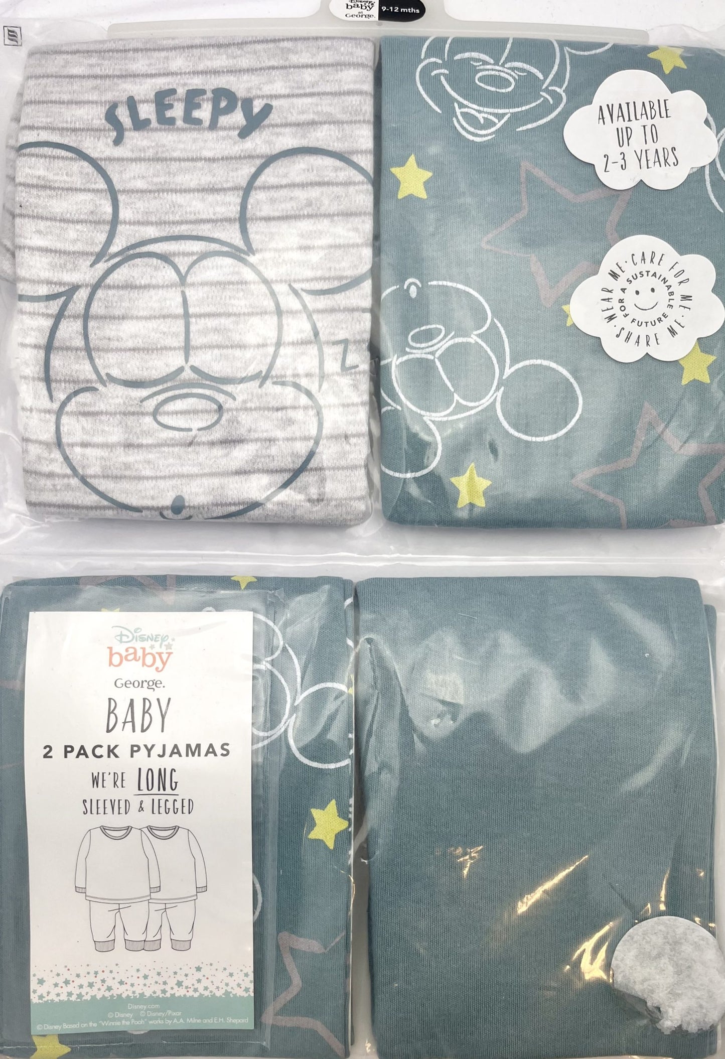 Bērnu pidžama - George - 80cm EU - 9-12M UK - Komplekts - 2 gb.