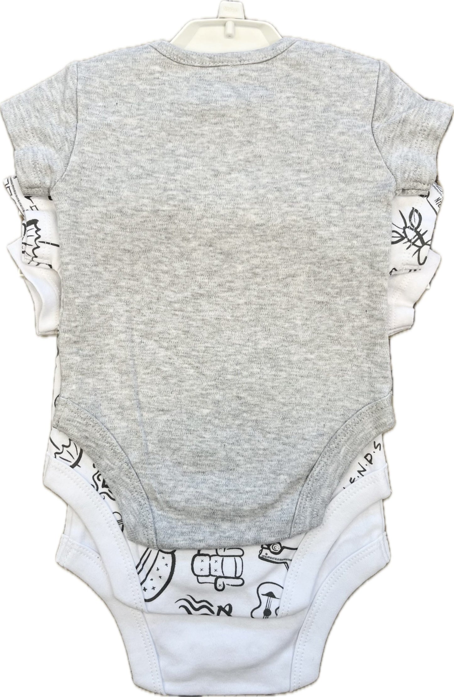 Bērnu bodiji - F.R.I.E.N.D.S - Newborn - 50-62cm EU - 0-3M UK - Komplekts - 3 gb.