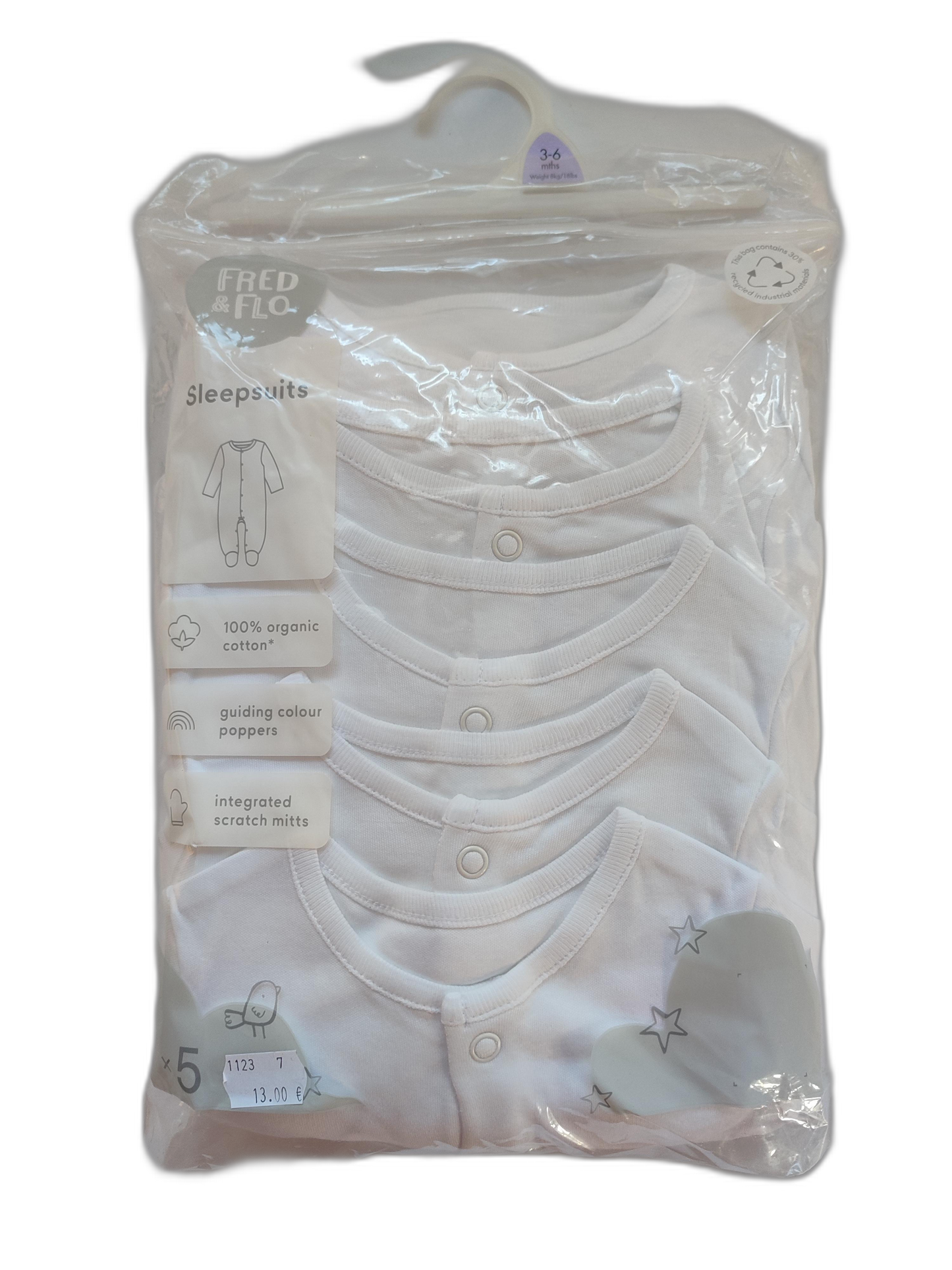 Bērnu pidžama - Unisex - Fred Flo - 6M - 62-68EU - 3-6M UK