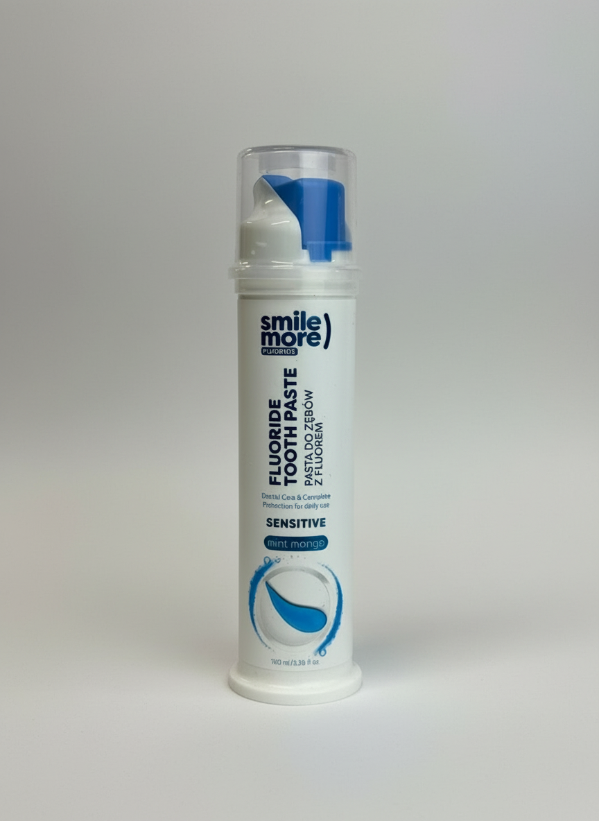 Neutral background toothpaste