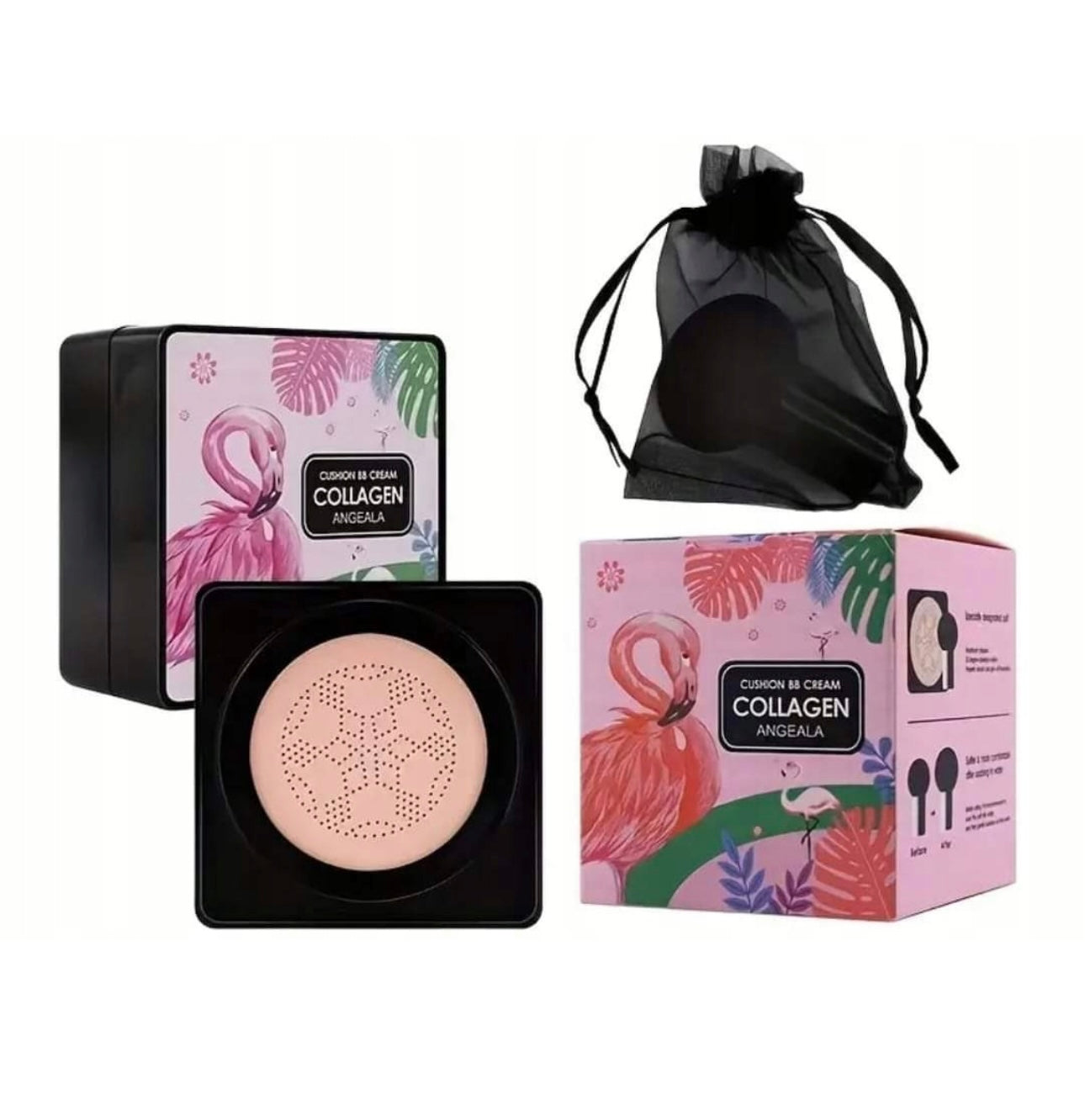 Angeala Cushion BB Cream ar kolagēnu – mitrinošs tonālais krēms ar dabīgu efektu