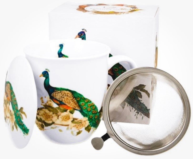 Porcelāna krūze 400 ml ar sietiņu un vāciņu