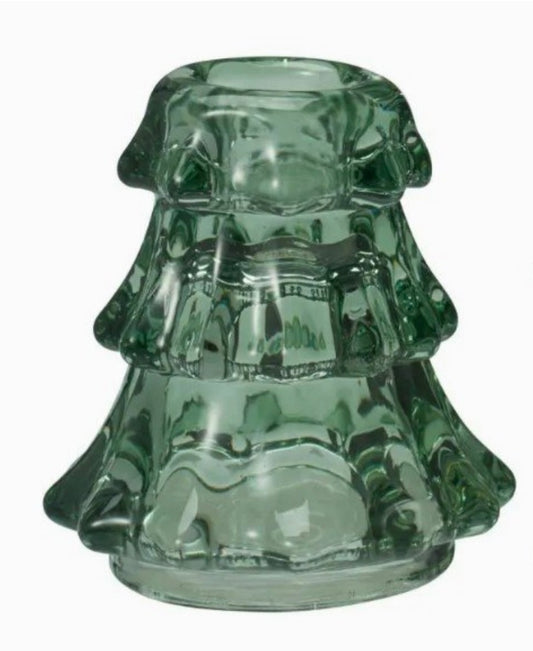 🎄 Ziemassvētku eglītes formas stikla svečturis 7×6 cm