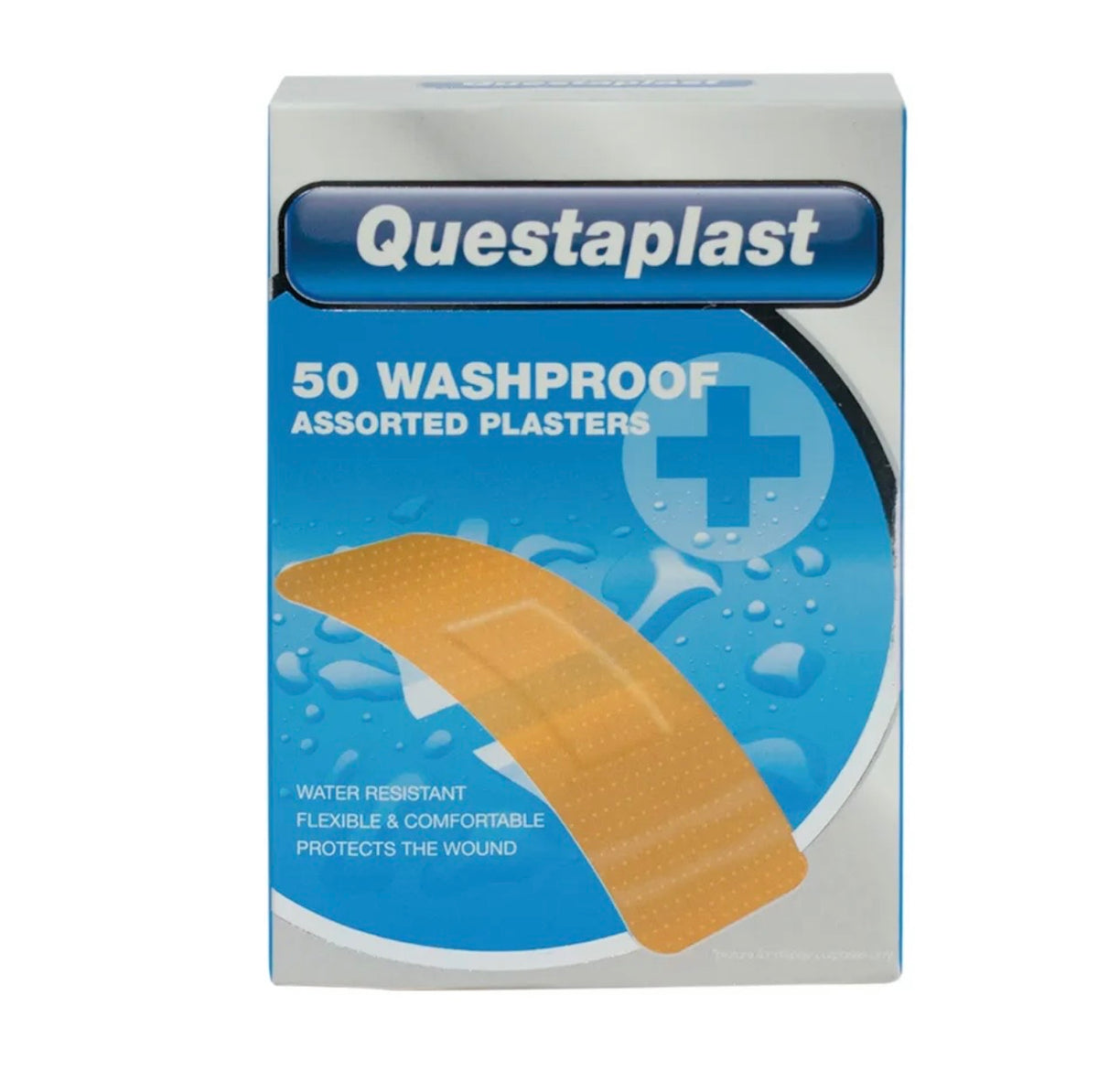 Questaplast 50 ūdensizturīgi dažādu izmēru plāksteri