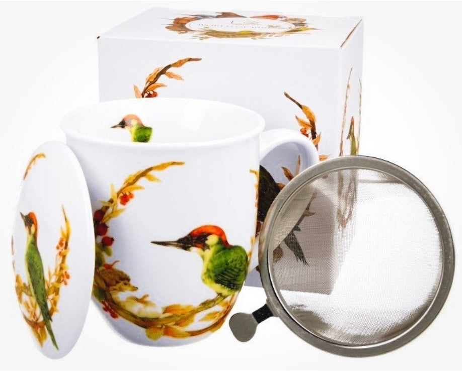 Porcelāna krūze 400 ml ar sietiņu un vāciņu