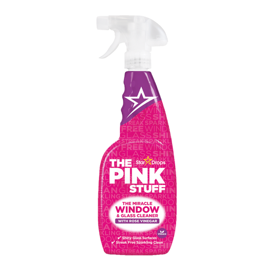 The Pink Stuff - logu un stiklu tīrīšanas līdzeklis ar rožu etiķi - 750ml