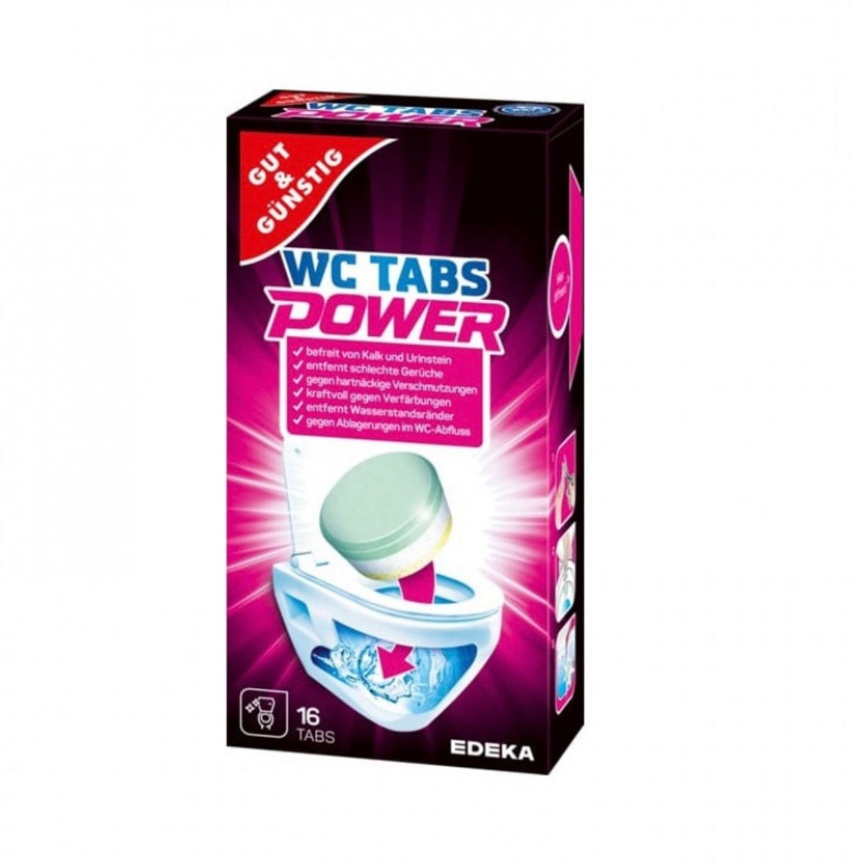 Power WC Tabs tualetes poda tīrīšanas tabletes 16 gab 400 g