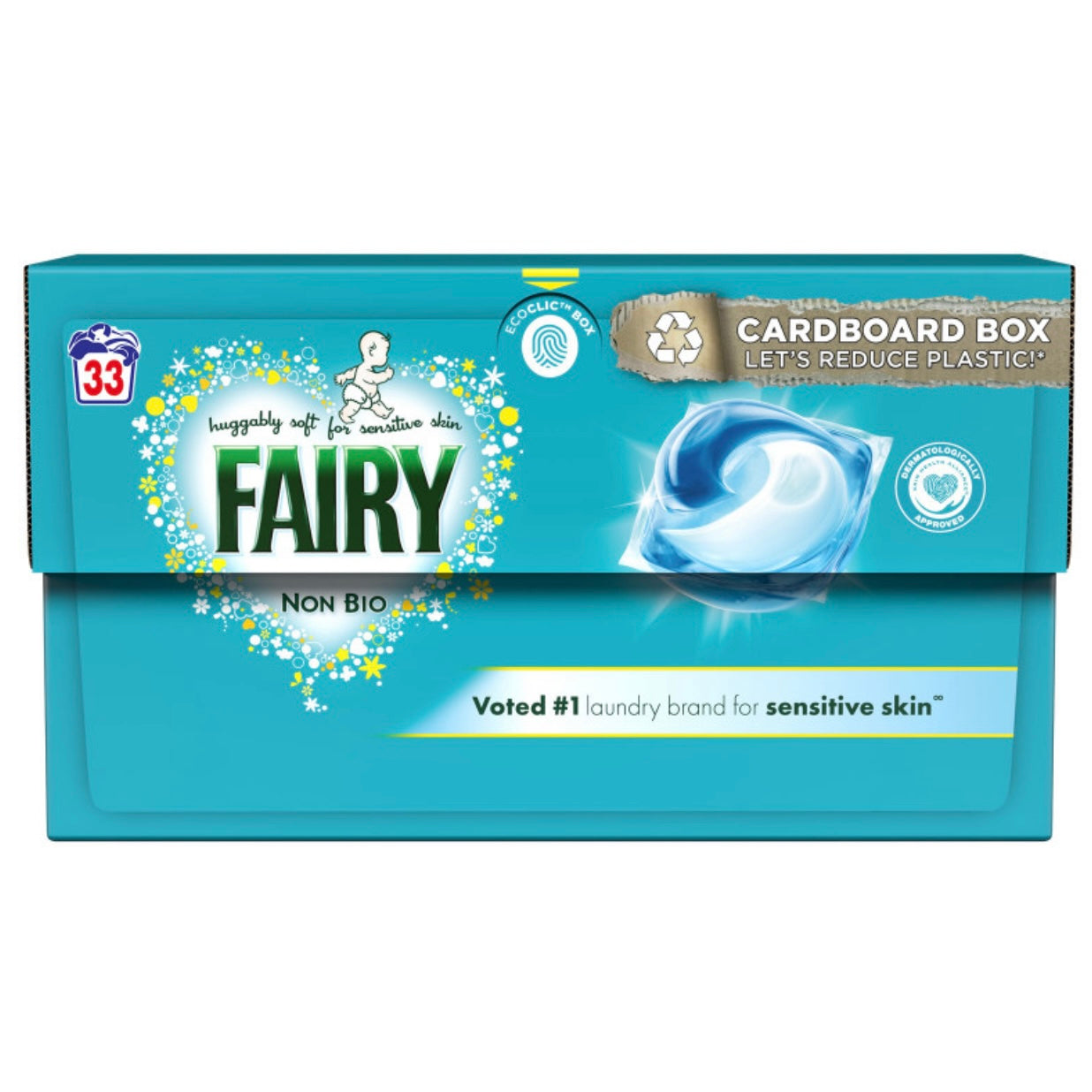 Fairy Non Bio veļas kapsulas – hipoalerģiskas, 33 gab