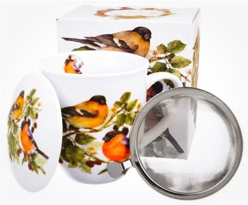 Porcelāna krūze 400 ml ar sietiņu un vāciņu