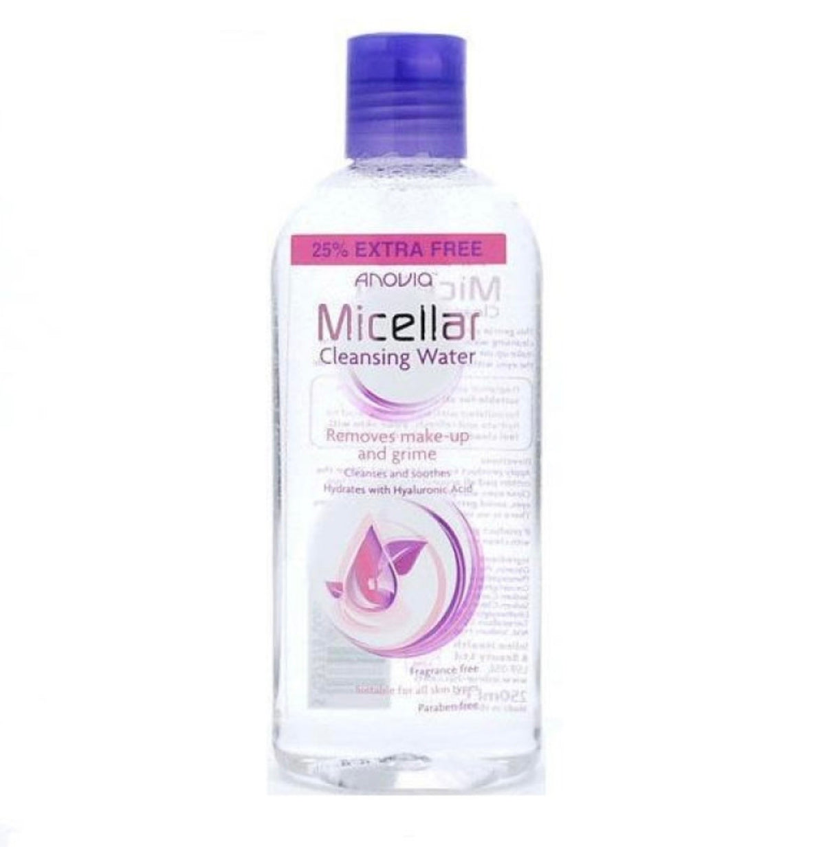 Anovia micelārais ūdens ar hialuronskābi sejas attīrīšanai, 200 ml