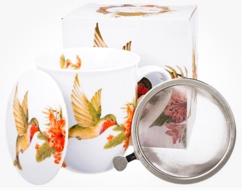 Porcelāna krūze 400 ml ar sietiņu un vāciņu