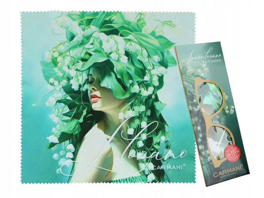 Lupatiņa 20x20cm briļļu tīrīšanai Dāmas ziedu simfonija