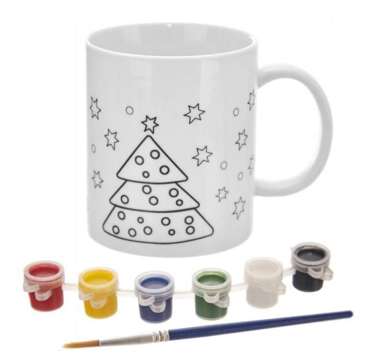 Krūze ar krāsām “Ziemassvētku eglīte” 350 ml