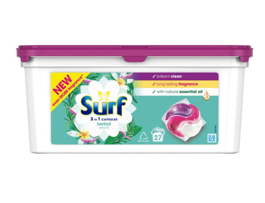 Surf 3in1 mazgāšanas kapsulas ar Herbal Extracts aromātu, 27 gab
