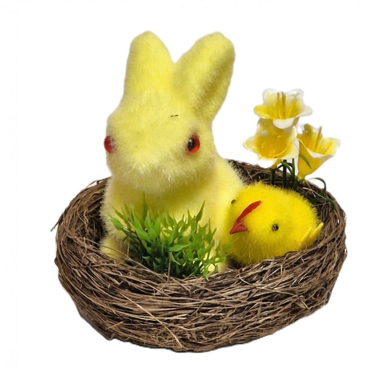 Lieldienu dekors “Zaķis ar cāli ligzdā”, 12×12 cm