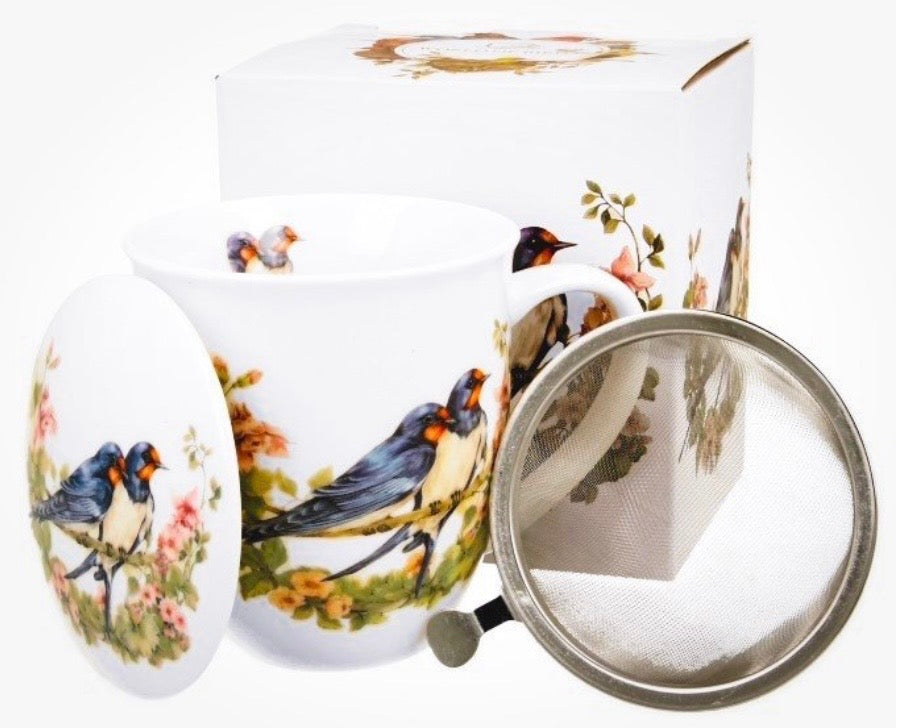 Porcelāna krūze 400 ml ar sietiņu un vāciņu