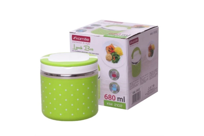 Pusdienu trauks Kamille 680 ml zaļš / rozā / zils