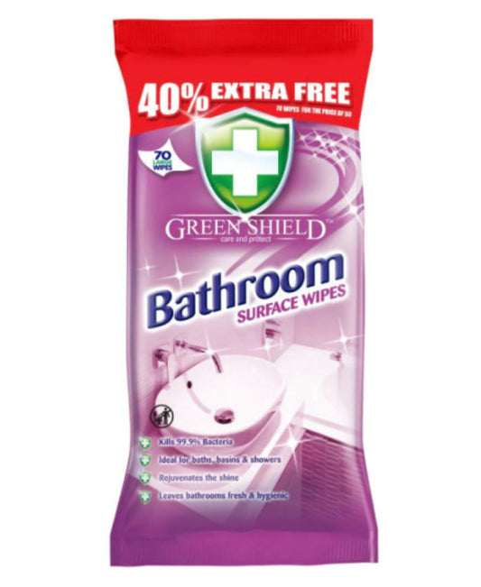 Green Shield-antibakteriālās salvetes vannasistabas tīrīšanai 70 gab