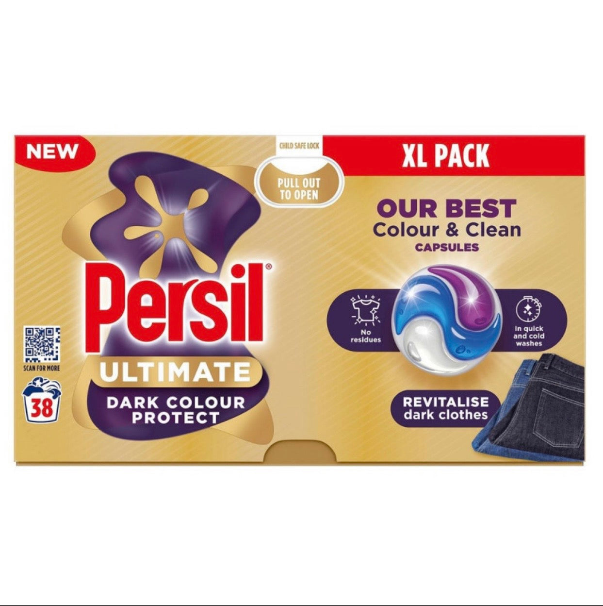 Persil Dark Colour Protect veļas mazgāšanas kapsulas veļai 38 gb