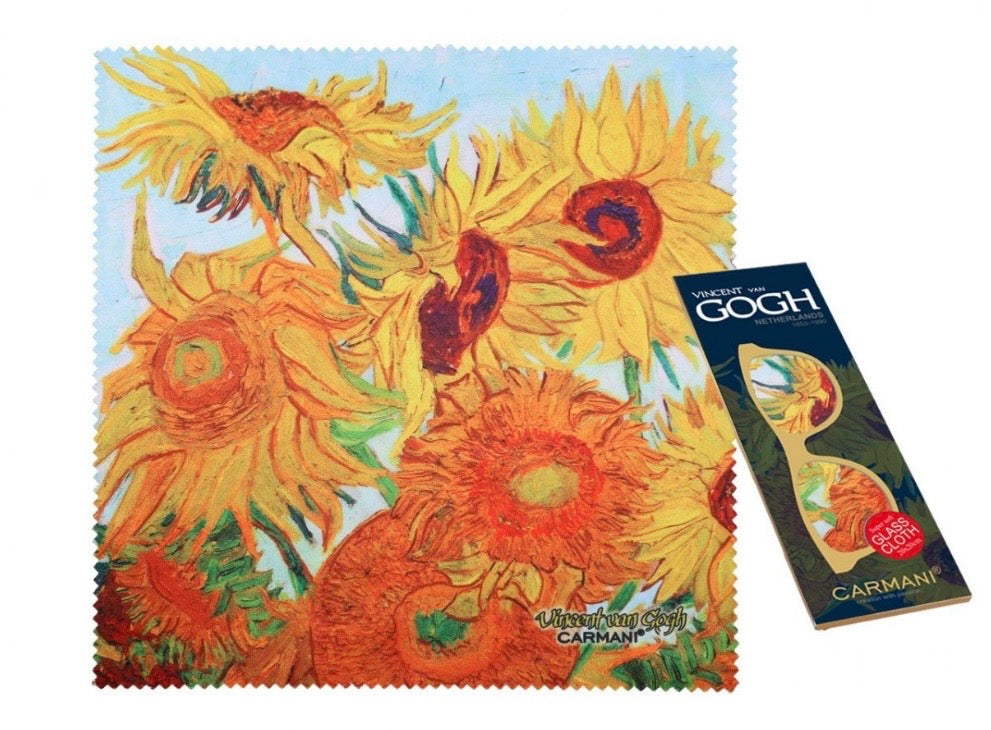 Lupatiņa 20x20cm briļļu tīrīšanai V.Gogh Saulespuķes